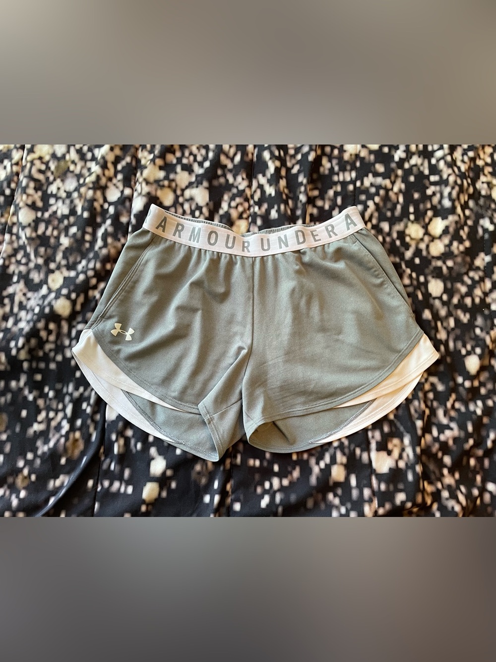 Under Armour Athletic Shorts-Light Grey/White